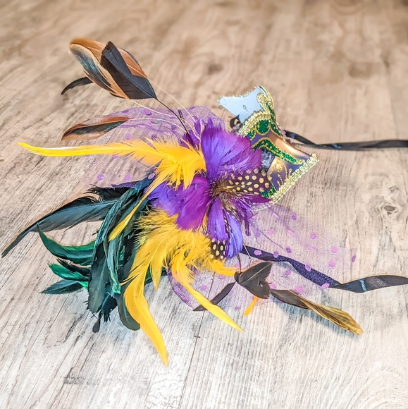 Ladies Mardi Gras Mask 2022 Mardi Gras Ball Formal Attire Exotic Feathered Mask - Picture 3 of 12